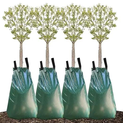 REMIAWY Tree Watering Bag, 20 Gallon Slow Release Watering Bag for Trees, Tree Irrigation Bag Made of Durable PVC Material with Zipper (4 Pack 5-8 Hours Releasing Time) by GreenHaven Gardens
