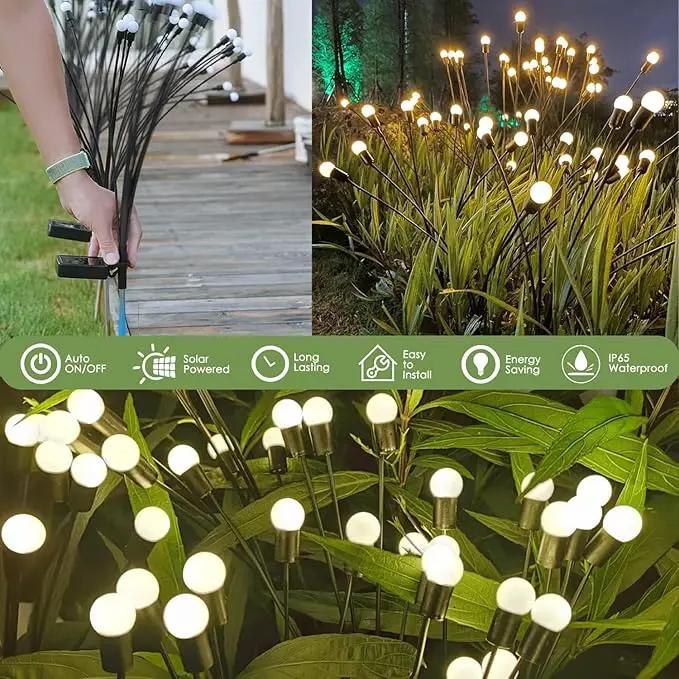 ANTQUE 8 Pack Swaying Starburst Solar Lights, Vibrant Outdoor Lights, Waterproof Yard Patio Pathway Decoration by GreenHaven Gardens