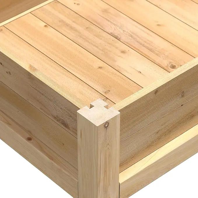 Greenes Fence Original Cedar Elevated Garden Bed, 24" W x 48" L x 31" H - Made in USA with North American Cedar by GreenHaven Gardens