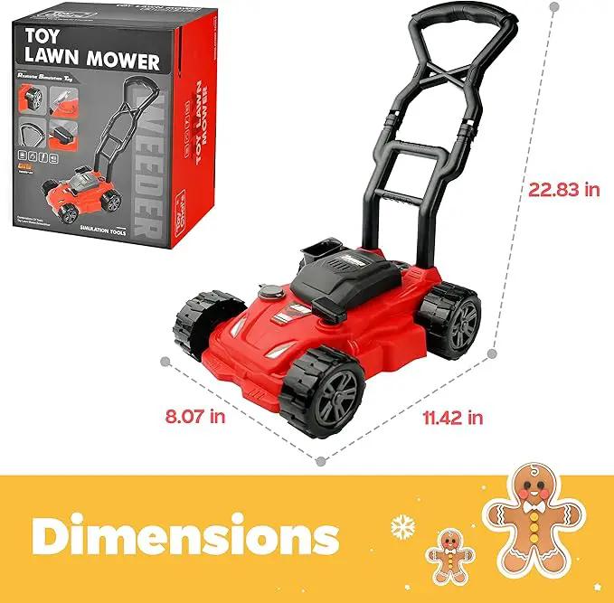 Kids Lawn Mower - Toy Choi's Pretend Play Series Toddler Lawn Mower, Indoor Outdoor Push Gardening Summer Toy Tool Set for Boys & Girls 3,4,5,6,7,8 by GreenHaven Gardens