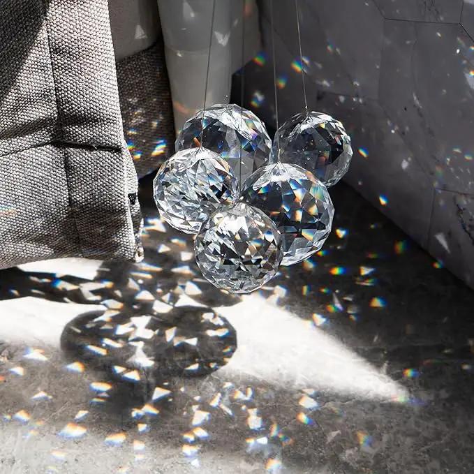 Crystalsuncatcher 20Pcs 1.75 inch/40mm Clear Crystal Ball Prism Pendant Suncatcher for Feng Shui/Divination or Wedding/Home/Office Decoration by GreenHaven Gardens