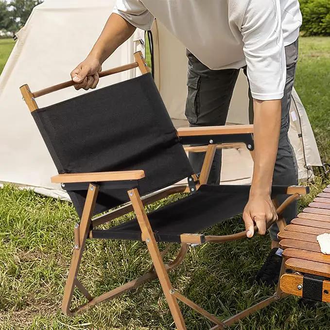 Outvita Portable Folding Camping Chair, Ultralight Low Beach Chair, Durable Aluminum Frame Armchairs for Hiking Concert Fishing Picnic, Supports 221Lbs by GreenHaven Gardens