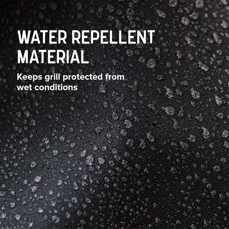 56" Gas Grill Cover, Water-Resistant Heavy Duty Polyester PVC Blend, Adjustable Straps, Built-in Pouch, Designed for Standard 3 & 4-Burner BBQ Grills, Black - 700-20141 by GreenHaven Gardens
