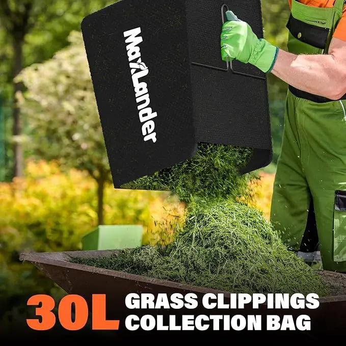 MAXLANDER Electric Dethatcher and Scarifier, 13” 12Amp 2-in-1 Lawn Dethatcher with 4-Position Depth Adjustment, 30L Removable Collection Bag, Airboost Technology Increases Lawn Health by GreenHaven Gardens