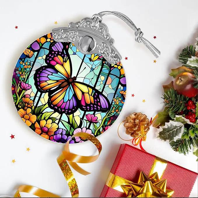 Butterfly Stained Glass Suncatcher, Jocidea Butterfly Ornament, Butterfly Christmas Ornament, Holidays Ornaments, Christmas Tree Ornament, Butterfly Decor, Gifts for Butterfly Lovers by GreenHaven Gardens