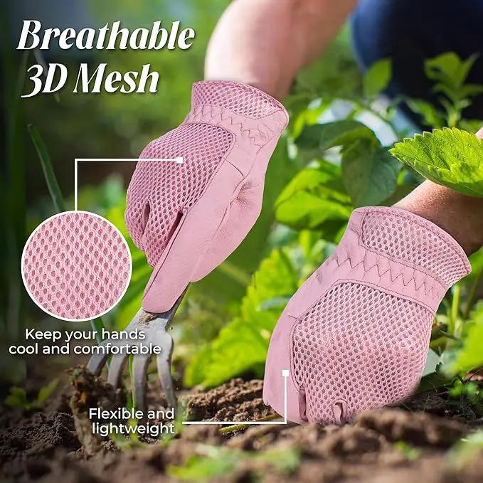 HANDLANDY Women Safety Work Gloves Utility Touch Screen Working Grip Glove for Yardwork Gardening Breathable Mechanic Gloves by GreenHaven Gardens