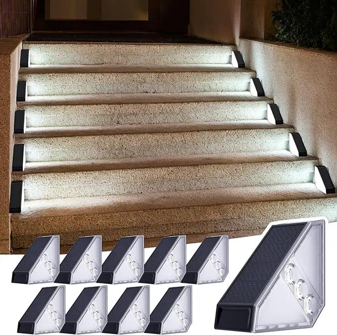 JSOT Solar Step Stair Lights Outdoor Yard Decor 10 Pack, IP65 Waterproof Deck Lighting for Outside Solar Powered, Solar Garden Light Decor for Fence, Backyard, Front Porch Step, Balcony, Wall, Patio by GreenHaven Gardens