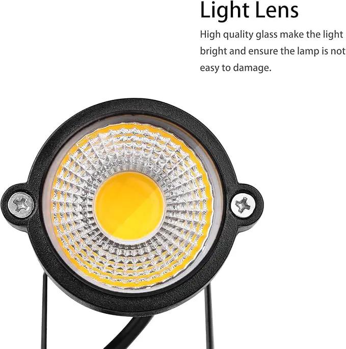 Lemonbest LED Landscape Up Down Light 5W White LED Decorative Spotlight Lamp 110V with Plug for Indoor Outdoor Yard Step Wall Lighting (Warm White) (Include Spike) by GreenHaven Gardens