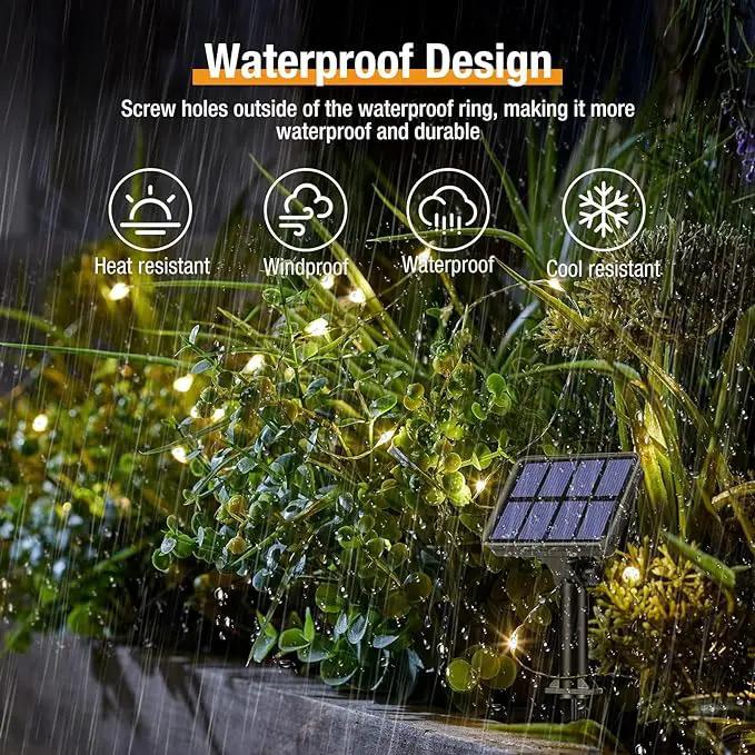 btfarm Solar String Lights for Outside - 80LED 33FT Solar Fairy Lights Outdoor Waterproof 8 Modes, Copper Wire Solar Powered Twinkle Lights for Tree Garden Christmas Wedding Party Decor, Warm White by GreenHaven Gardens