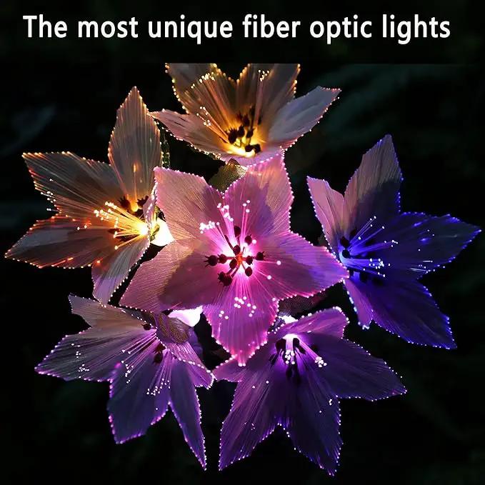 Solar Garden Lights, 2 Pack New Upgraded Solar Swaying Lights with 12 Flowers Solar Lights for Outside Garden Yard Decor Outdoor Waterproof, Gardening Birthday Gifts for Women Mom Grandma, White & Red by GreenHaven Gardens