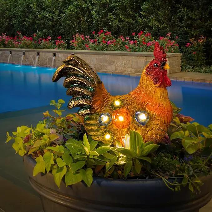 TAKE ME Gardening Gifts Chicken Gifts for Mom Garden Decor Solar Light Chicken Rooster Decor for Women Mom Grandma Gifts Birthday Gifts for Chicken Lovers by GreenHaven Gardens