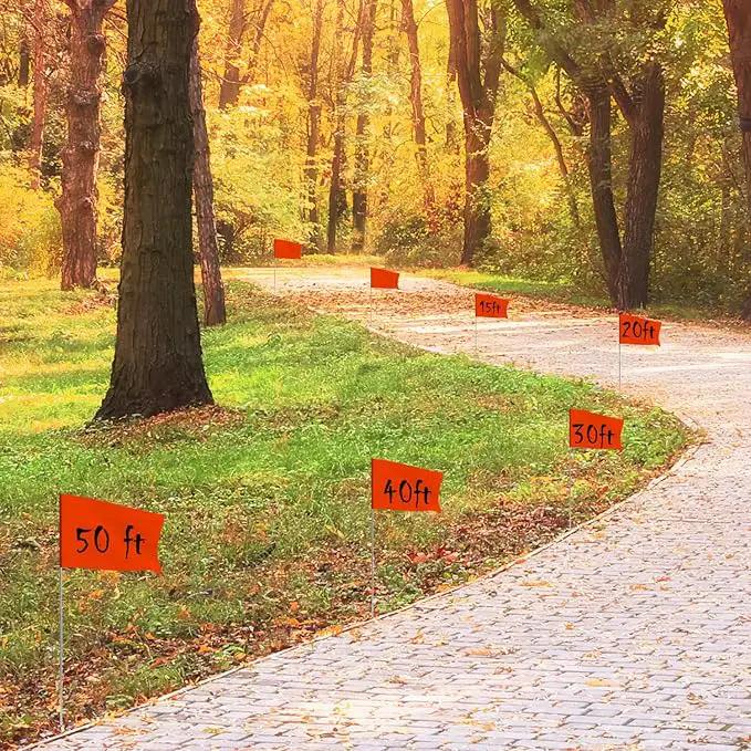 Zozen 100Pack Red Marking Flags, Writable/15x4x5 Inch, Yard Flags for Lawn & Irrigation & Landscape & Sprinkler & Survey & Dog Training. by GreenHaven Gardens
