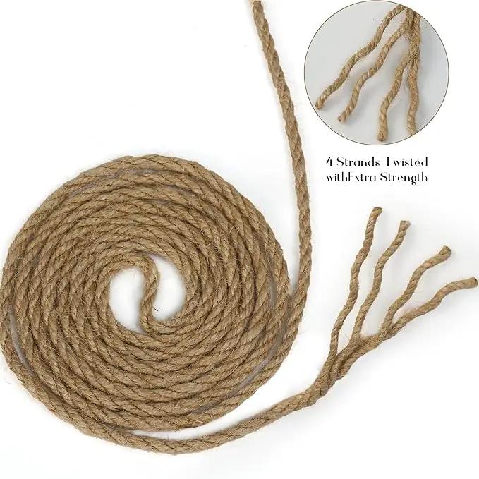 Jute Twine String,164 Feet 1/4 Inch Natural Jute Rope,4ply Thin Ribbon Hemp Twine for Gift Wrapping Craft Plant Garden Christmas Handmade Arts Decoration Packing String Home Decor by GreenHaven Gardens