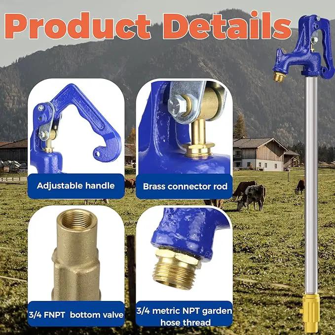 Frost Proof Yard Hydrant,3.25ft Frost Free Outdoor Faucet,Freeze Proof Outdoor Faucet 3/4" Pipe Connection,Frost Free Hydrant for Yard Garden Farm Pasture Irrigation,12" Bury Depth No Lead Hydrant by GreenHaven Gardens