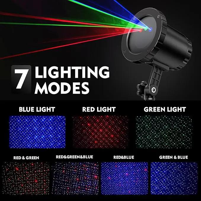 Christmas Laser Lights Outdoor, Red Green Blue Christmas Projector Lights Outdoor,with Wireless Remote Control, for Light ShowIndoor/Outdoor Garden, Courtyards, Party(XB-MTX) by GreenHaven Gardens