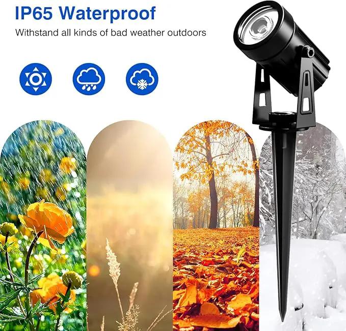 2W Solar Spotlights,T-SUNRISE IP65 Waterproof Outdoor Solar Lights Landscape Lighting Wall Light Auto On/ Off with 2 Warm White Dual Spot Headlamp for Tree,Patio, Yard, Garden by GreenHaven Gardens