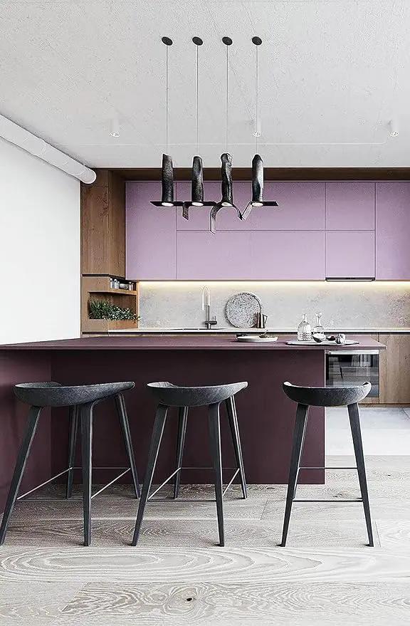 Dimoon 236''x17.7'' Purple Peel and Stick Wallpaper Contact Paper Modern Self Adhesive Wall Paper Removable Renter Friendly Textured Solid Color Shelf Cabinet Vinyl Roll (236''x17.7'',Purple) by GreenHaven Gardens