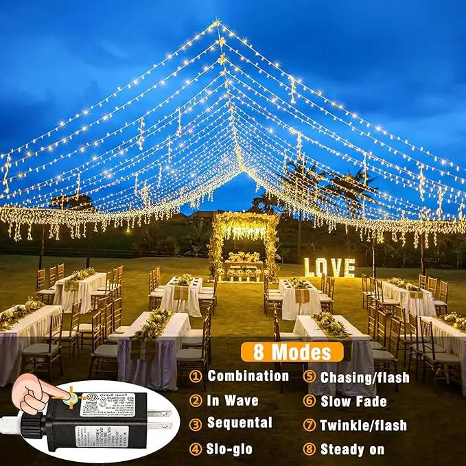 66ft 200 LED String Lights Indoor Clear Wire, 8 Modes Warm White Christmas String Lights Plug in Fairy Lights for Bedroom, Waterproof Twinkle Light for Classroom Tree Holiday Christmas Decorations by GreenHaven Gardens