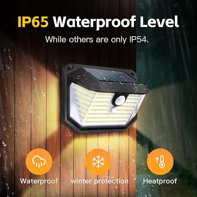 Solar Lights Outdoor Motion Sensor, 178 LED 300LM Waterproof IP65, Wall Mounted Security Light with 3 Modes, 270° Wide AngleWide Angle, Solar Powered for Garden, Yard, Patio, Front Door(4Pack) by GreenHaven Gardens