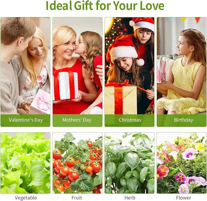 Indoor Hydroponics Growing System, 12 Pods Smart Herb Garden Planter with LED Grow Light Plant Germination Kit (No Seeds), Ideal Gift for Gardening Lovers, Gift Ideas for Women Men by GreenHaven Gardens
