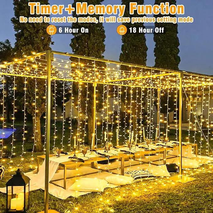 66ft 200 LED String Lights Indoor Clear Wire, 8 Modes Warm White Christmas String Lights Plug in Fairy Lights for Bedroom, Waterproof Twinkle Light for Classroom Tree Holiday Christmas Decorations by GreenHaven Gardens
