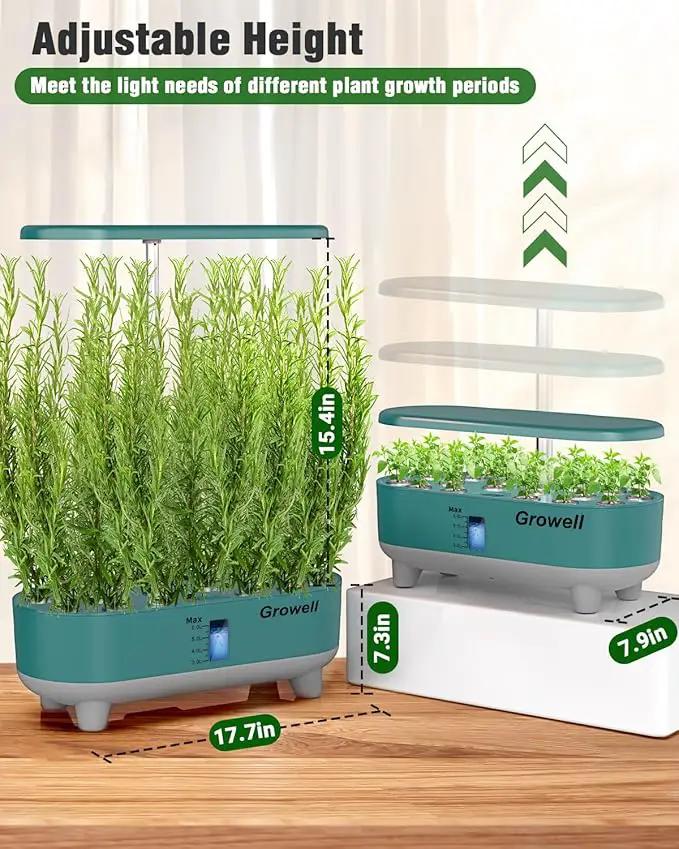 Hydroponics Growing System Kit, 16 Pods Indoor Garden with 28W Full Spectrum LED Grow Light, Auto Timer, 3 Smart Light Modes, 8L Large Herb Garden, Ideal Gardening Gift for Women, Men (Green) by GreenHaven Gardens