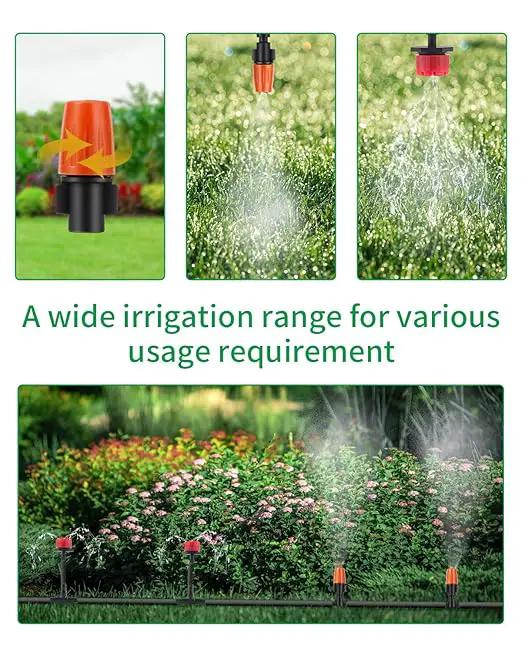 Garden 50Ft Automatic Micro Irrigation System, 1/4" Blank Distribution Plant Watering Irrigation Kit Accessories Include Atomizing Nozzle Mister Dripper for Garden Flower Bed,Patio,Lawn … by GreenHaven Gardens