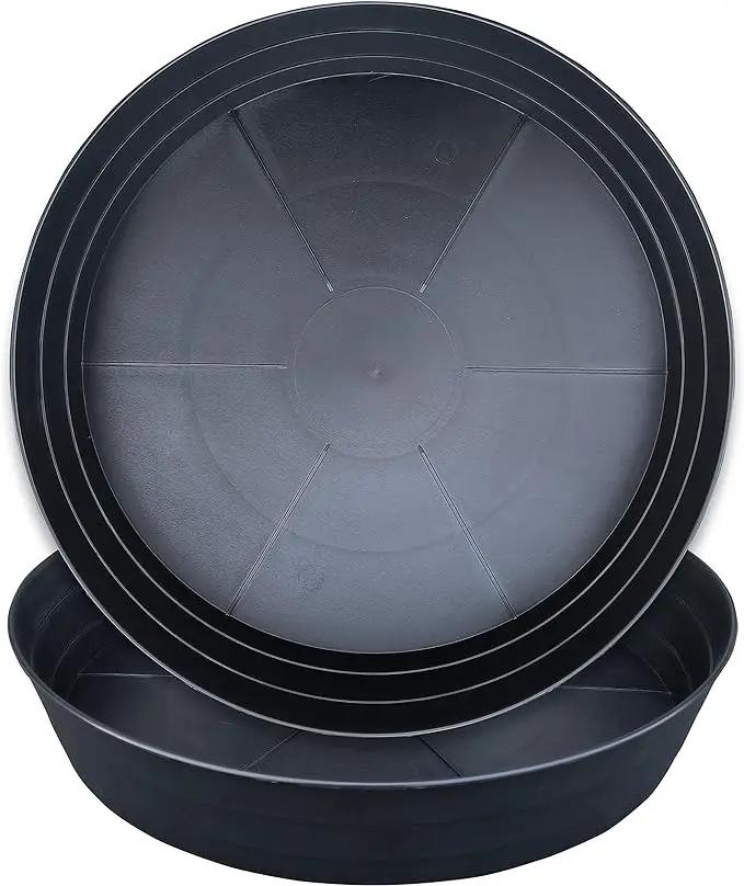 Plant Saucer 16 Inch 2 Pack 10 12 14 16 18 20 25, Plastic Plant Trays for Pots，Extra-Deep Plant Water Dray Tray, Bird Bath Bowl, Heavy Flower Plant Saucers Indoors and Outdoor No Holes by GreenHaven Gardens