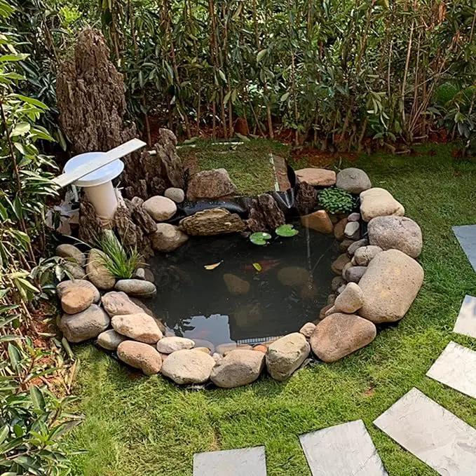 7 x 10 FT Pond Liner, 20 Mil Fish Pond HDPE Liner, Pond Liners for Outdoor Ponds, Koi Ponds, Garden Fountain, Waterfall by GreenHaven Gardens