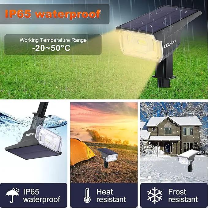 40 LEDs Spotlights,IP65 Waterproof Solar Powered Landscape Spotlights 2-in-1 Wall Light, Outdoor Landscaping Lights Auto On/Off for Yard Garden 2Pack Warm-White by GreenHaven Gardens