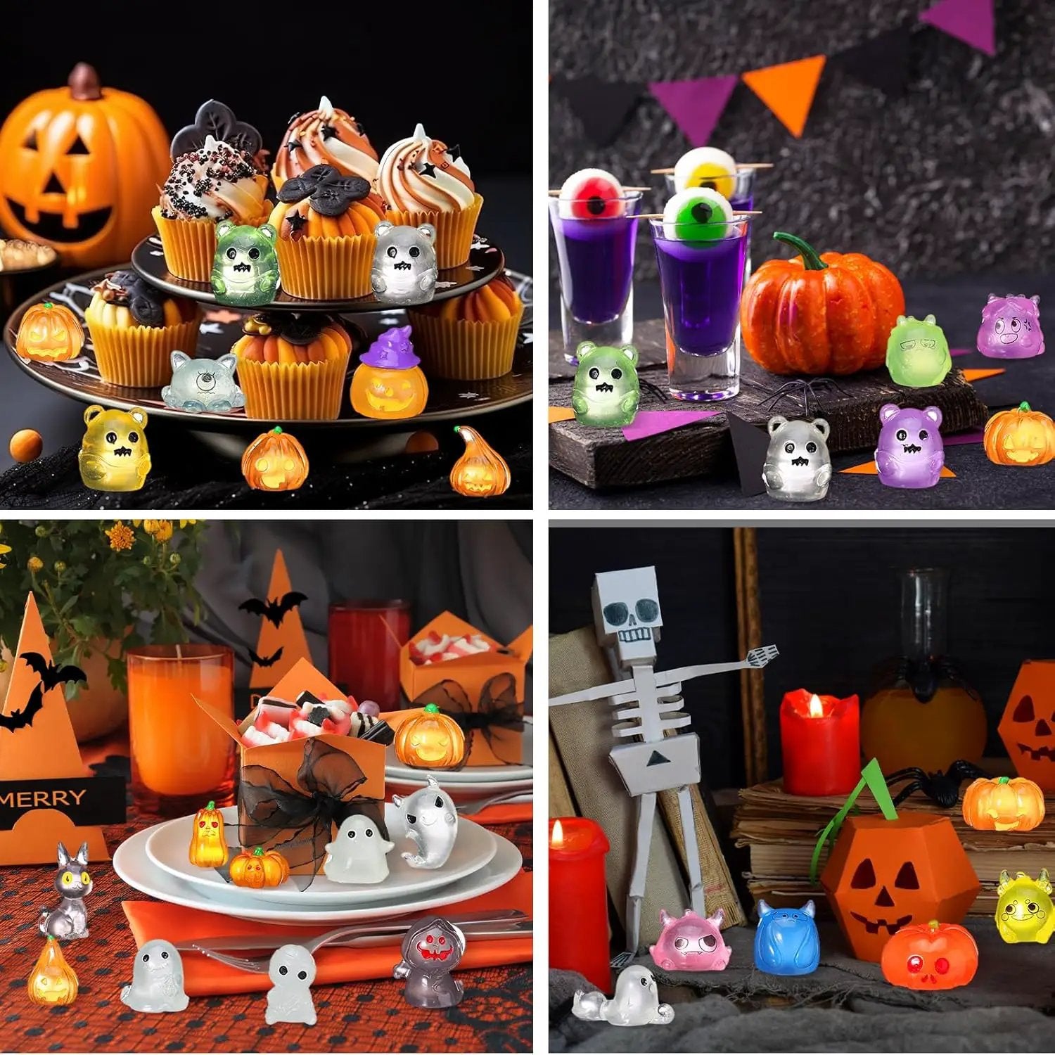 58 Pcs Luminous Mini Figures Glow in Dark Tiny Resin Figures Set Fairy House Diorama Accessories Ornament for Garden Dollhouse Craft DIY by GreenHaven Gardens