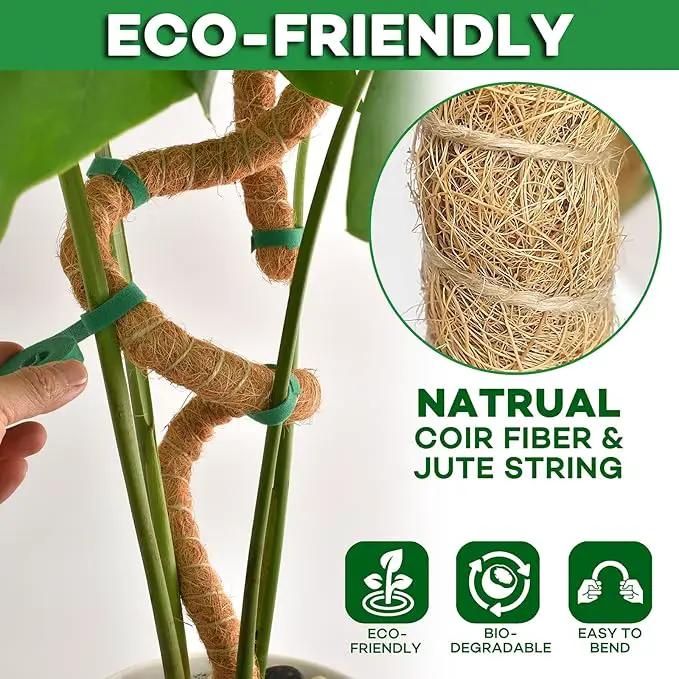 2 Pack Moss pole - 46 Inch Moss Pole Indoor - Monstera Plant Support - Plant Stakes for Indoor Plants - Plant Stiks support Tall - Moss Pole for Climbing Plants support - Monstera Pot - Moss Poles by GreenHaven Gardens