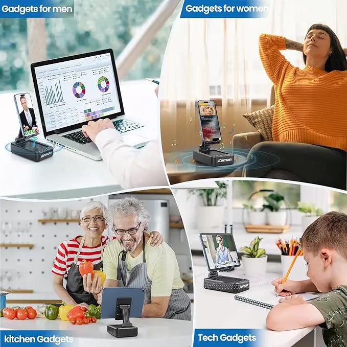 Cell Phone Stand with Wireless Bluetooth Speaker and Anti-Slip Base HD Surround Sound Perfect for Home and Outdoors with Bluetooth Speaker for Desk Compatible with iPhone/ipad/Samsung Galaxy by GreenHaven Gardens