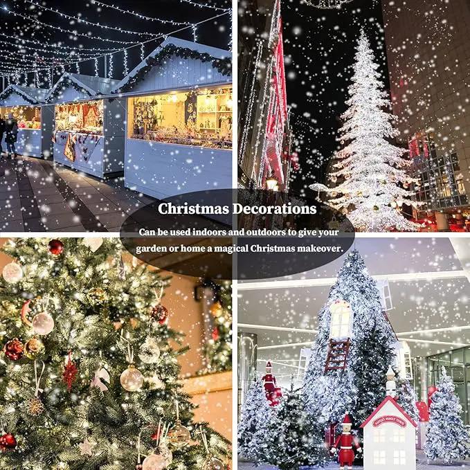 Outdoor Christmas String Lights, 800LED 330FT White Fairy Lights, 8 Mode Plug in Waterproof Indoor Outdoor Decor Lights for Bedroom Christmas Thanksgiving Wedding Party Garden Yard Tree by GreenHaven Gardens