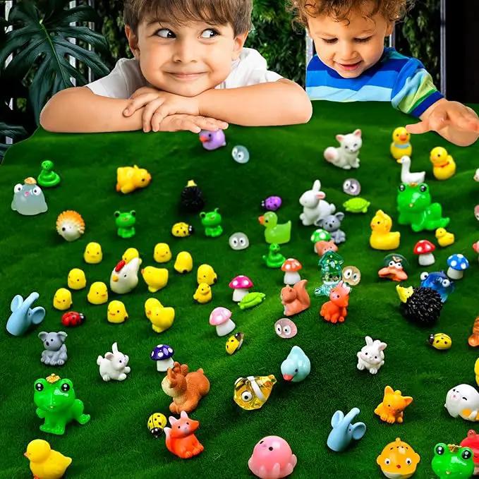 150 Pieces Mini Resin Animals Mini Resin Figures Tiny Resin Animals Model Set for DIY Miniature Garden Decor, Dollhouse Ornament,Succulents Plants Ornaments, Animals Party Favors by GreenHaven Gardens