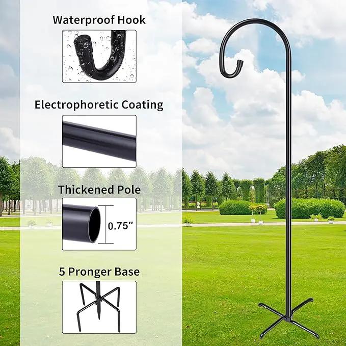 Shepherd-Hooks Adjustable for Bird-Feeder Lantern Plant-Hook Garden-Stake - Plant Stand Hanger for Outdoor Flower Basket, Bird Feeder Hanger Weddings Décor by GreenHaven Gardens