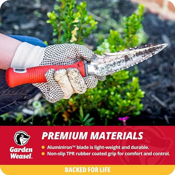 Garden Weasel Multi-Use Transplanter | Dig, Cultivate, Plant, Weed | Planting and Gardening Hand Digging Tool, Heavy Duty Trowel, Mini Gardening Shovel | 91360 by GreenHaven Gardens
