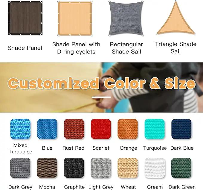 VICLLAX Shade Fabric Sun Shade Cloth with Every 2 FT Grommets for Patio Garden Pergola Cover Canopy 13x19 FT, Grey by GreenHaven Gardens