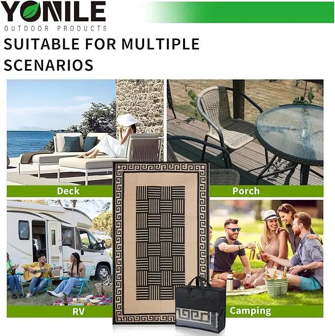 Outdoor Rug 5x8 ft Waterproof, Reversible Outdoor Plastic Straw Rug for Patios Clearance, Outdoor Area Rug Carpet RV Mat for Camping Backyard Deck Porch by GreenHaven Gardens