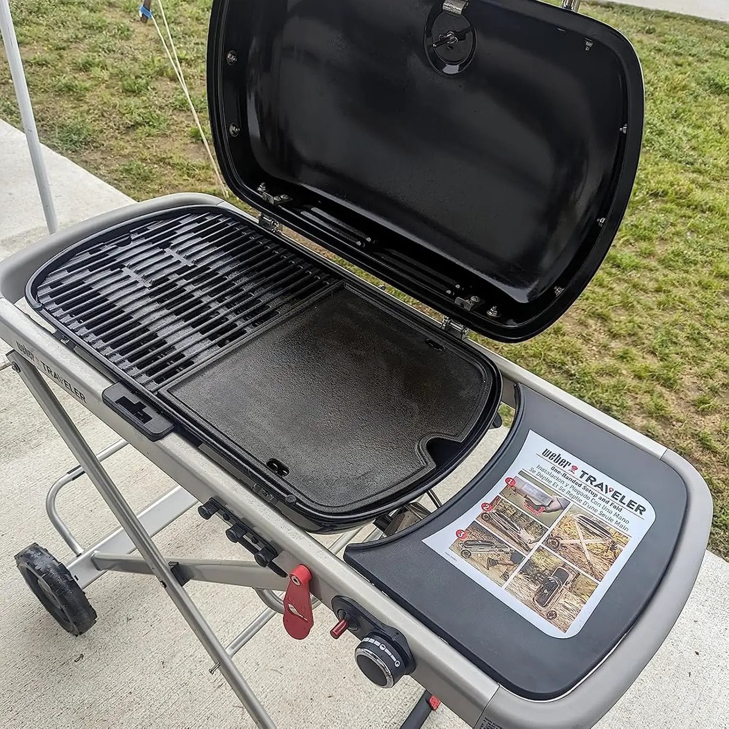 7034 Cast Iron Griddle for Weber 9010001 Traveler Portable Gas Grill, Replacement for Weber9010001, 9013001, 9020001 Gas Grill Accessories, Compatible with Weber Traveler Griddle Part by GreenHaven Gardens