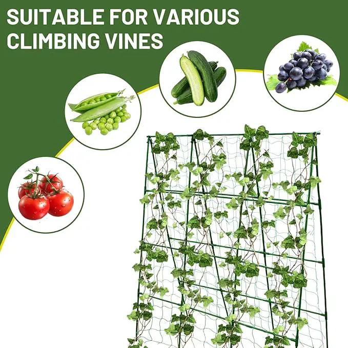 Large A-Frame Garden Trellis for Tomatoes, Cucumbers & Heavy Climbing Plants - Rust-Resistant, Heavy-Duty Steel, Perfect for Outdoor Gardens & Vertical Gardening(47" W x 63" H) by GreenHaven Gardens