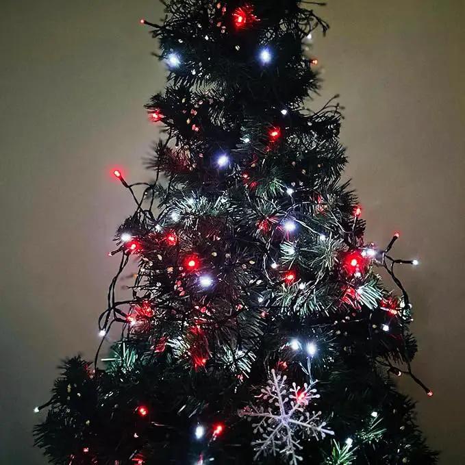 2 Pack Red and White Christmas Lights Indoor Outdoor, Super Bright 66FT 200 LED String Lights Waterproof, Twinkle Xmas Lights with Timer for Christmas Tree Decorations Bedroom Party Garden Patio Decor by GreenHaven Gardens