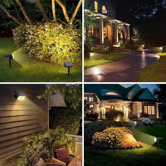 WELALO Solar Spot Lights Outdoor, [10 Pack/52 LED/3 Modes] 2-in-1 Solar Landscape Spotlights, Solar Powered Security Lights, Waterproof Wall Lights for Walkway Yard Garden Driveway(Warm White) by GreenHaven Gardens