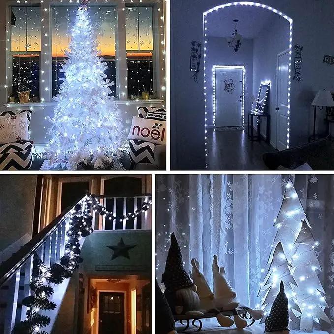 66Ft 200LED Fairy Lights Plug in with Remote, Waterproof String Lights Outdoor & Indoor 8 Modes with Timer, LED Twinkle Lights for Girl's Room Garden Patio Halloween Christmas Decorations (Cool White) by GreenHaven Gardens