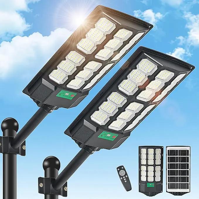 2025 New Solar Street Lights Outdoor Waterproof 6500K 20000LM 5730 LEDs Solar Parking Lot Lights Dusk to Dawn Flood Light Motion Sensor and Remote Control for Area Lighting Yard, 2 Pack by GreenHaven Gardens