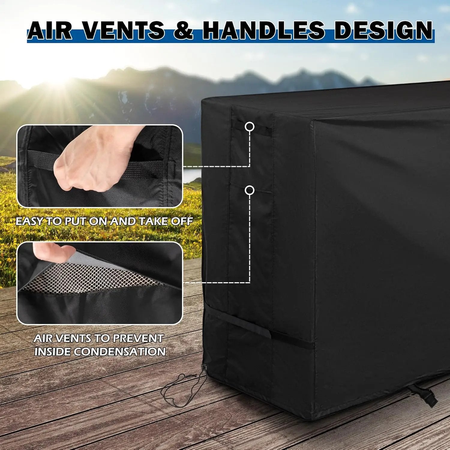 Griddle Cover for Blackstone 1819 Griddle and Charcoal Combo, Grill Cover for Blackstone 17" Propane Griddle and Charcoal Grill Combo-Protective and Waterproof by GreenHaven Gardens