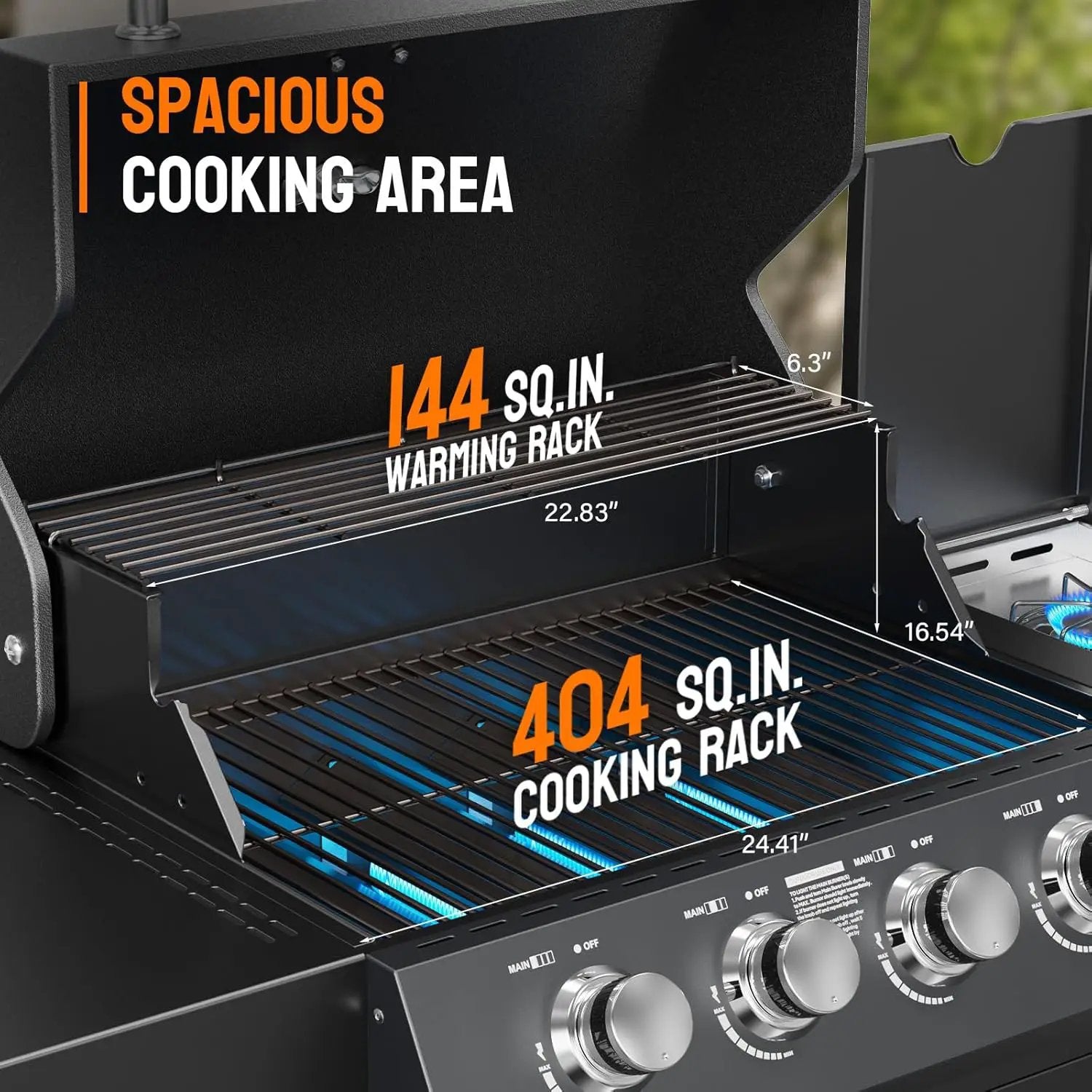 ROVSUN 4 Burner Propane Gas Grill with Side Burner, 58,000BTU BBQ Grills with Enameled Cast Iron Grates, Shelf & Cabinet for Outdoor Garden Patio Backyard Barbecue Cooking by GreenHaven Gardens