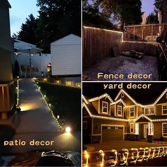 Solar Rope Light Waterproof IP65 39FT 100LEDs Outdoor LED ‎Solar Outdoor Lights for Party Garden Yard Home Wedding Christmas Halloween Holiday Tree Decoration Lighting by GreenHaven Gardens
