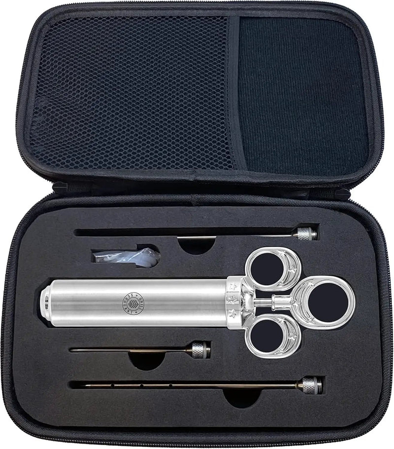 GRILL SERGEANT Professional Meat Injector, Marinade Syringe Set, Forever Guarantee, Zippered Storage & Travel Case, 304 Stainless Steel, No Aluminum, 6 Needles, 2.5 oz Capacity, 4 Cleaning Brushes by GreenHaven Gardens