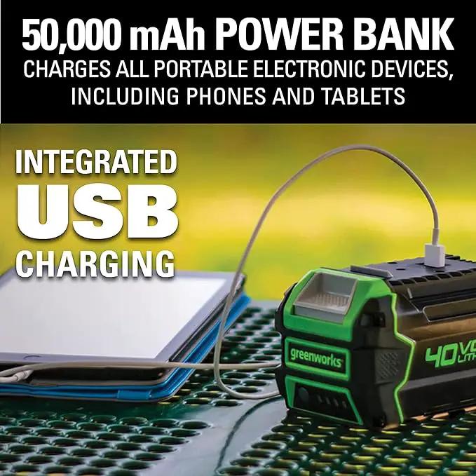 Greenworks 40V 21" Brushless Cordless (Self-Propelled) Lawn Mower (75+ Compatible Tools), 5.0Ah Battery and Charger Included by GreenHaven Gardens